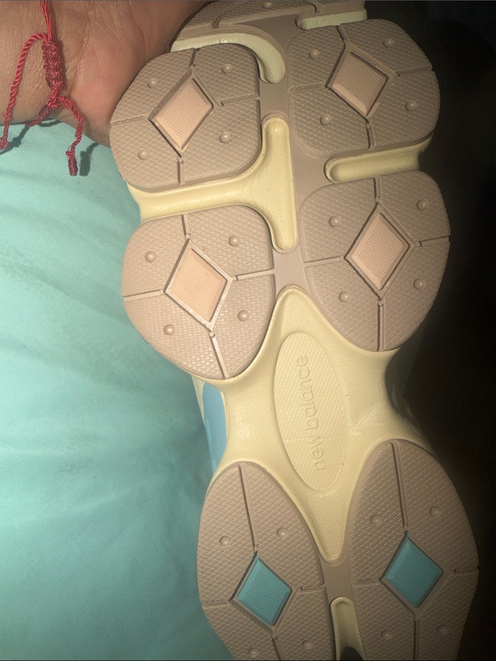New Balance Women’s Peach Suede & Mesh Sneakers with Gray Accents - Picture 5 of 7